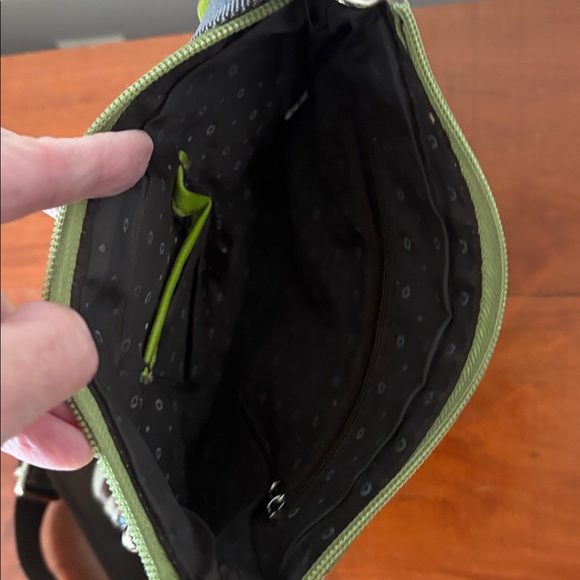 Guess Y2K Logo Crossbody Bag Green Studded Patchwork - Picture 5 of 7